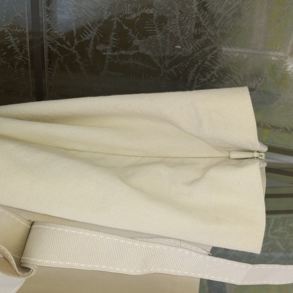 Mexx Cream Sleeveless Blouse With Sash Side Zipper Size UK 10/ US 6 - Picture 5 of 6